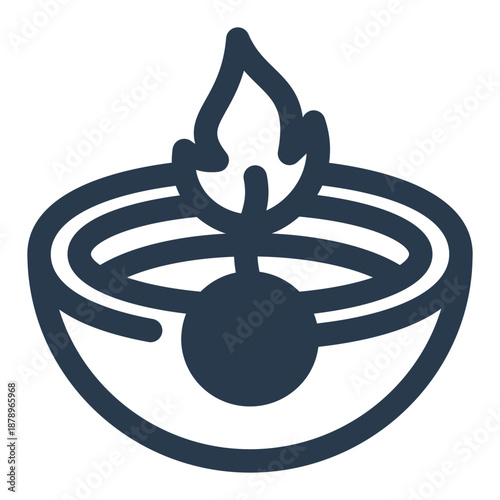 Burning camphor flame ritual for Thaipusam festival