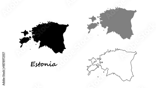 Foto Estonia map set