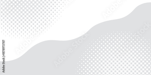 Abstract gray background divided diagonally. Vector illustration. Two-tone background with halftone dots.