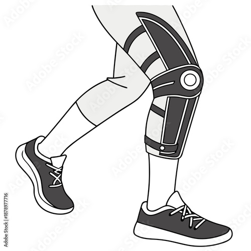 Person with a prosthetic leg