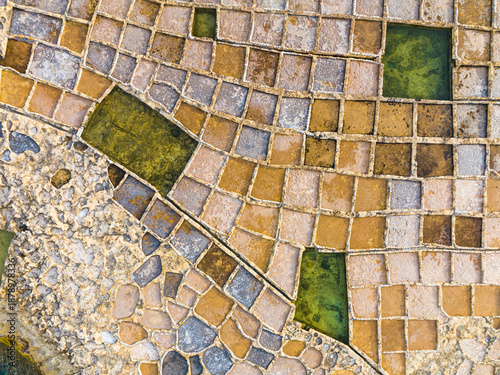 Quadro su tela ⁦Drone top view of saltpans