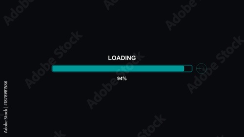 Wallpaper Mural Cool progress bar animation for science fiction settings with loading indicator and sleek design Torontodigital.ca