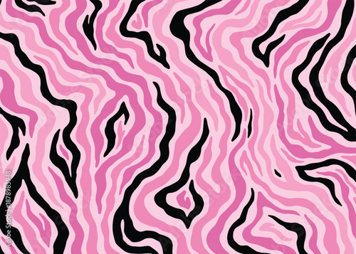 Abstract pink zebra animal skin pattern design. Animal print vector illustration background. Wildlife fur skin design illustration for web, home decor, fashion, surface, graphic design