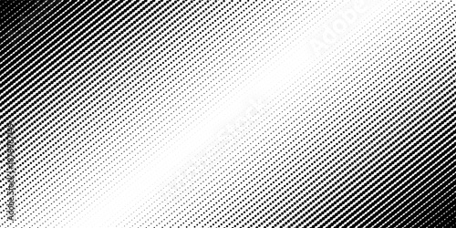 Dotted halftone gradient texture. Vanishing polka dot background. Repeating dots gradation pattern background. Black fading comic pop art overlay backdrop. Raster effect wallpaper. Vector halftone