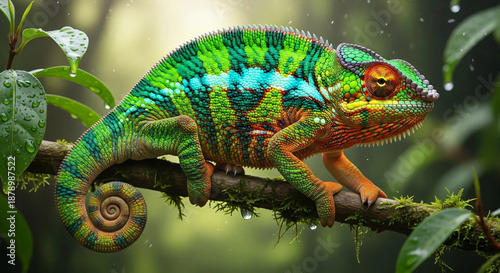 chameleon on a tree