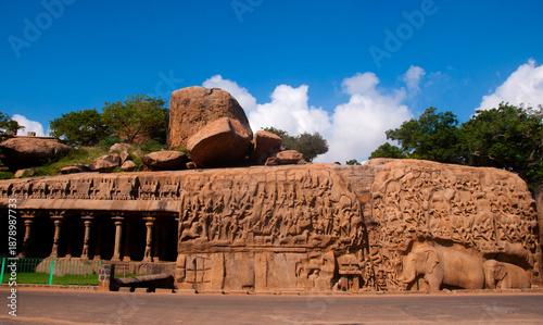 Descent of the Ganges and Arjuna's Penance, Mahabalipuram, Tamil Nadu, India
