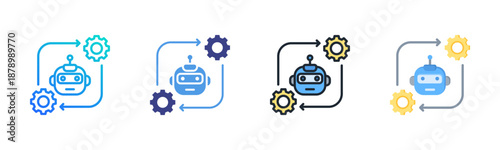 Rpa icon set multiple style collection