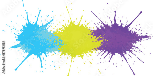Vibrant paint splatter composition