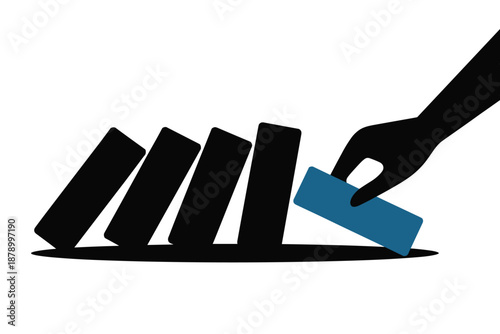 Stopping the Domino Effect, risk prevention concept