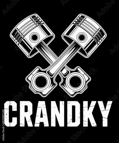 Cranky Car Engine Mechanic Crankshaft Dad