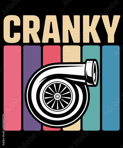 Cranky Turbo Engine Vintage Mechanic Father’s