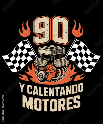 90th Birthday Spanish Vintage Car Racing Engine