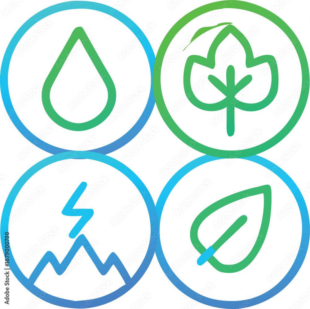 Obraz premium eco icons set