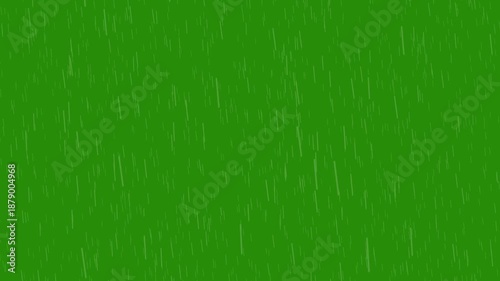 Rainfall Effect with Green Screen for VFX and Weather Overlays
