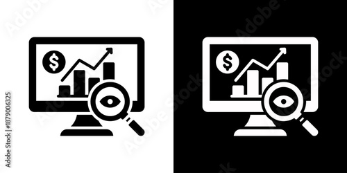 Audit Icon Set Vector Collection Style In Black And White