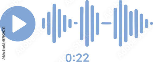 Digital sound recording interface with play icon