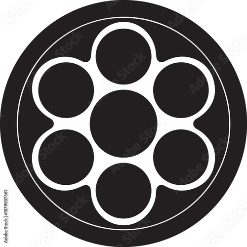 Circular pattern with eight circles