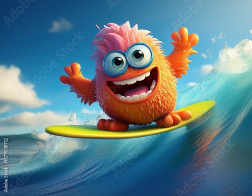 Cute Orange Monster Charact...