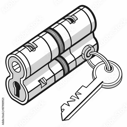 Key and lock mechanism