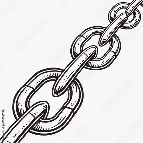 Metal chain illustration