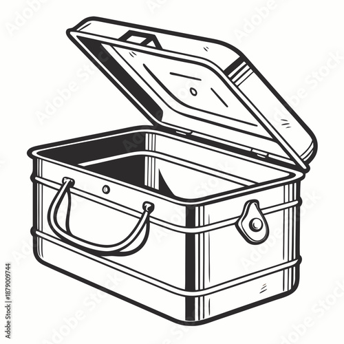 Open suitcase illustration