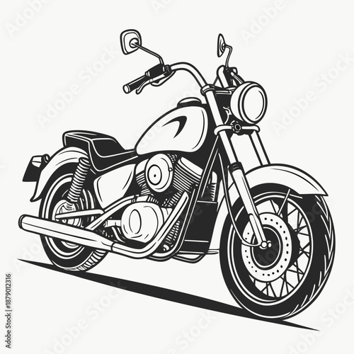 Classic motorcycle illustration