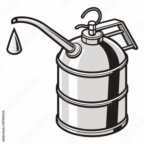 Vintage oil can illustration