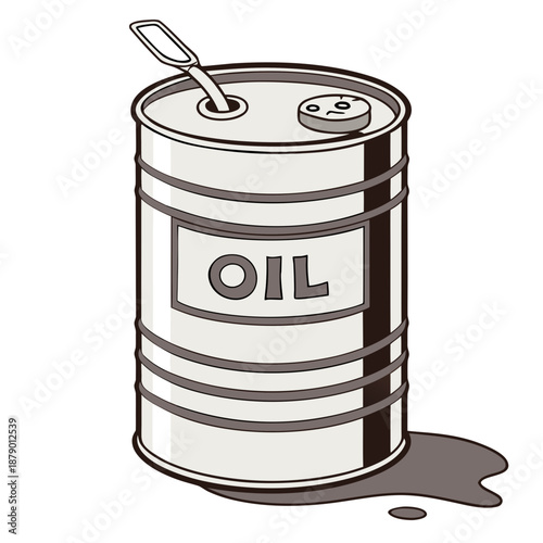 Oil drum illustration