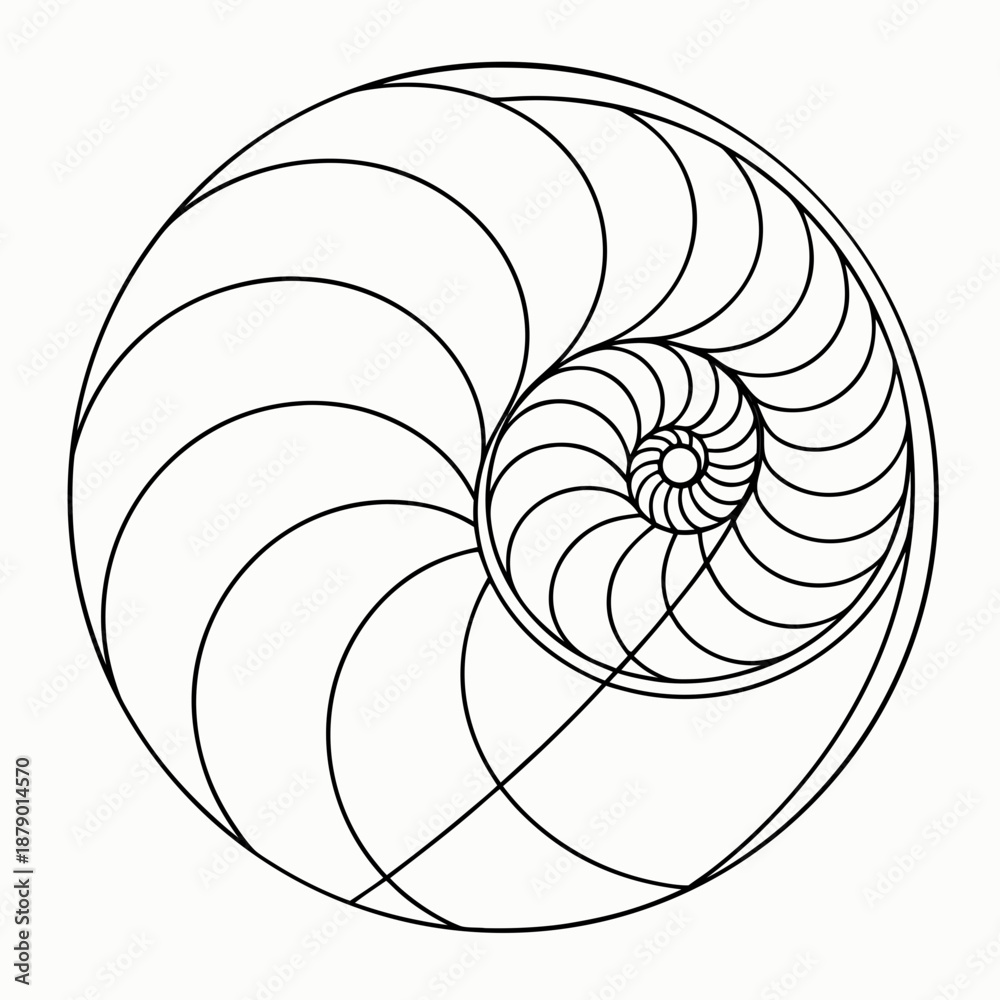 Obraz premium Minimal Spiral Rhythm 1