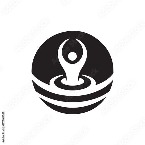 Online Food Delivery Service Concept Illustration with Courier on Scooter and Fast Food Icons