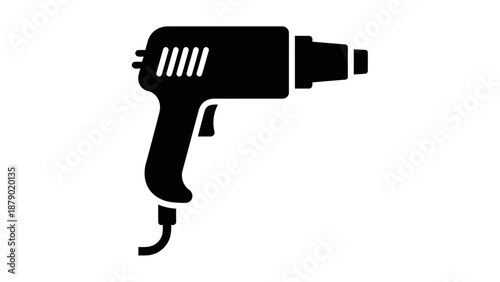 Electric heat gun for stripping paint or shaping materials on an isolated white background.