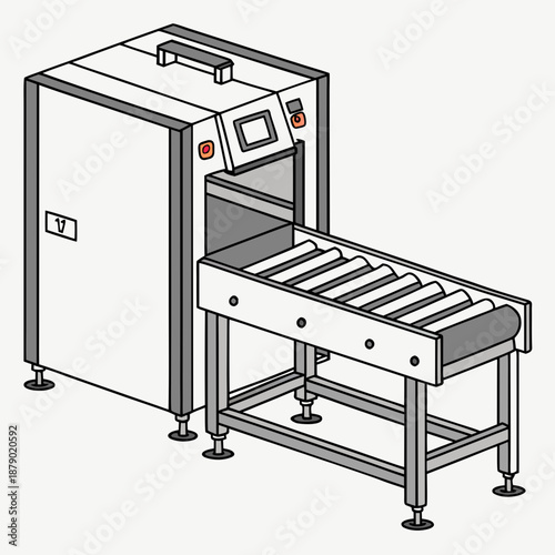Industrial conveyor belt machine
