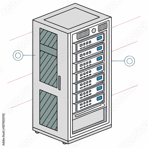 Server rack with multiple units