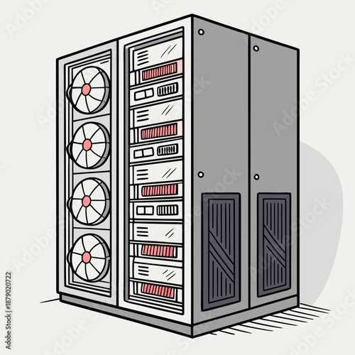 Server rack with multiple units