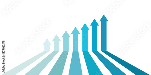 7 arrows going up business competition profit growth