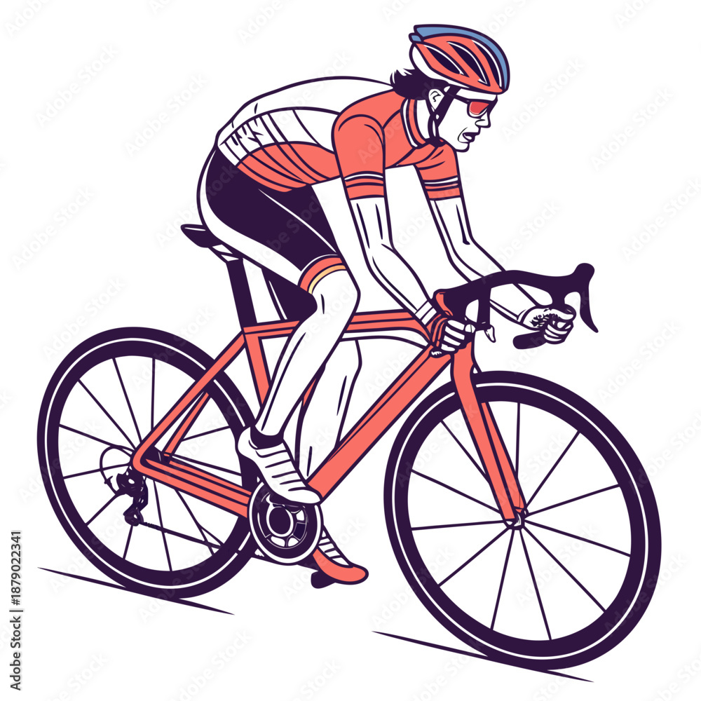 Obraz premium Cyclist in motion