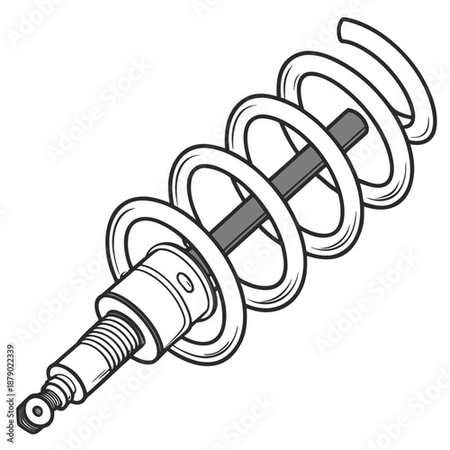 Automotive shock absorber diagram