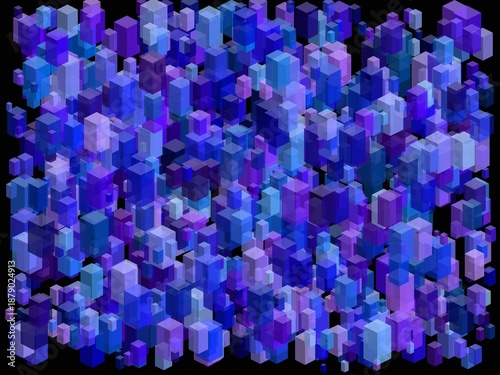 many 3D solids background