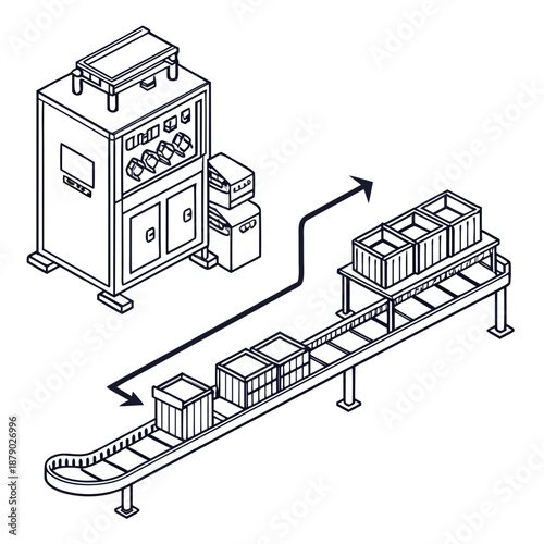 Automated packaging machine in operation
