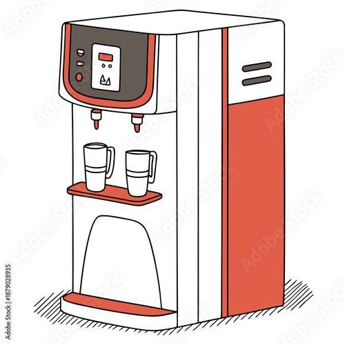 Illustrated water dispenser