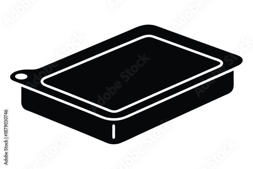 baking tray line art silhouette vector illustration