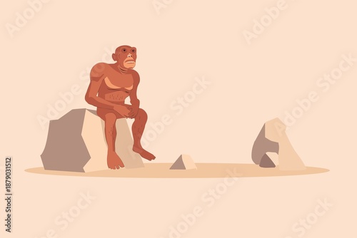 Canvas Print A person is skilled. 2.6 million years ago