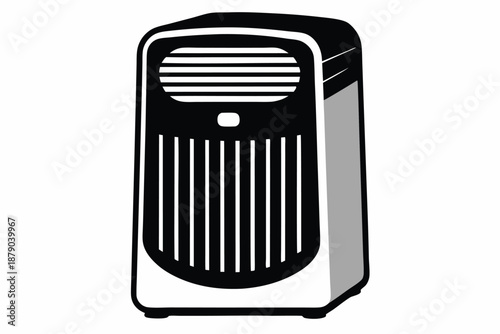 air purifier line art silhouette vector illustration