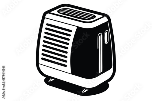 air purifier line art silhouette vector illustration