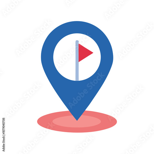 Location pin with flag for memorial day style Free Download Location pin with flag for memorial day style - GFXLoad
