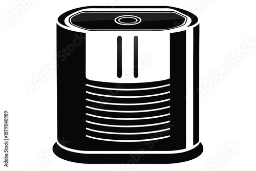 air purifier line art silhouette vector illustration