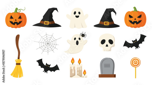 Halloween icons and symbols