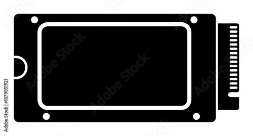 SSD Drive - Minimalist Vector Illustration