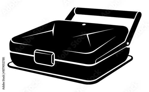 Sandwich Press Icon - Minimalist Vector Silhouette