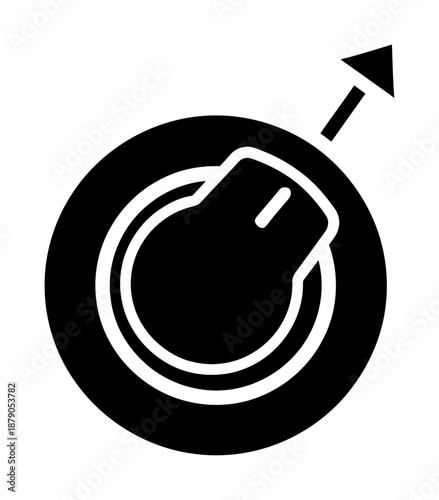 Potentiometer Knob - Minimalist Vector Silhouette